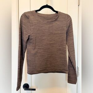 Athleta Taupe Long Sleeve Top